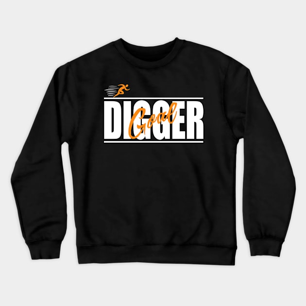 Run Goal Digger Crewneck Sweatshirt by TriHarder12